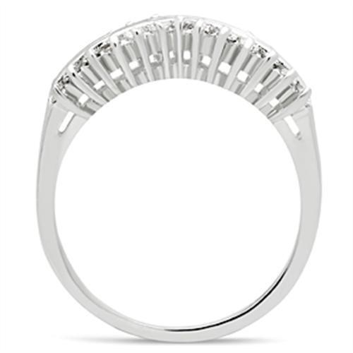 SS051 - 925 Sterling Silver Ring Silver Women AAA Grade CZ Clear