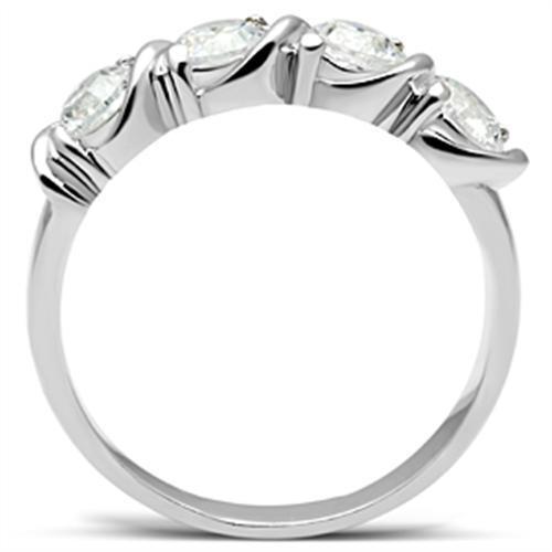 SS063 - 925 Sterling Silver Ring Silver Women AAA Grade CZ Clear