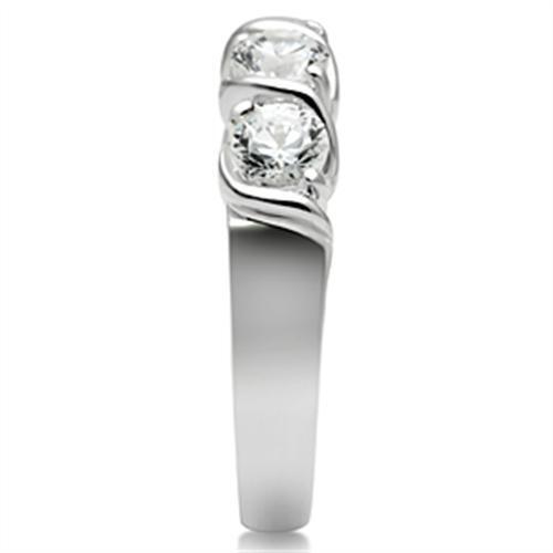 SS063 - 925 Sterling Silver Ring Silver Women AAA Grade CZ Clear