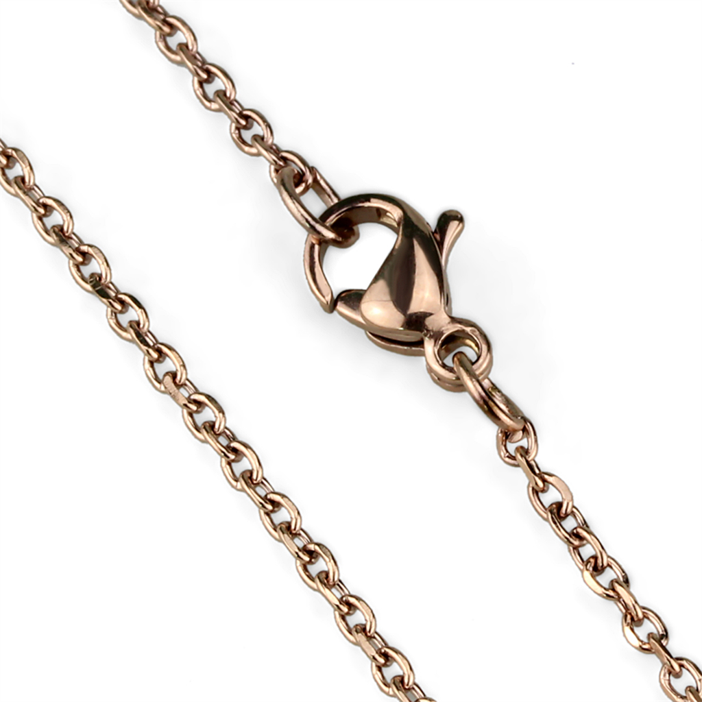 TK2423R - Stainless Steel Chain IP Rose Gold(Ion Plating) Women No Stone No Stone