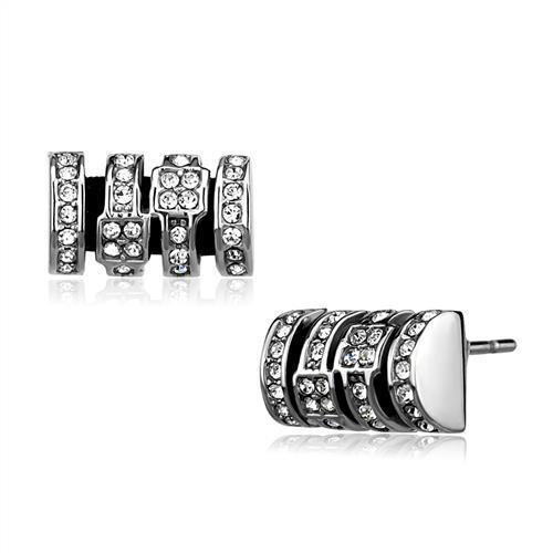 TK2849 - Stainless Steel Earrings High polished (no plating) Women Top Grade Crystal Clear