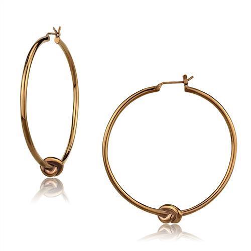 TK2853 - Stainless Steel Earrings IP Coffee light Women No Stone No Stone