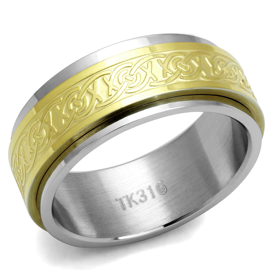 TK2939 - Stainless Steel Ring Two-Tone IP Gold (Ion Plating) Men No Stone No Stone