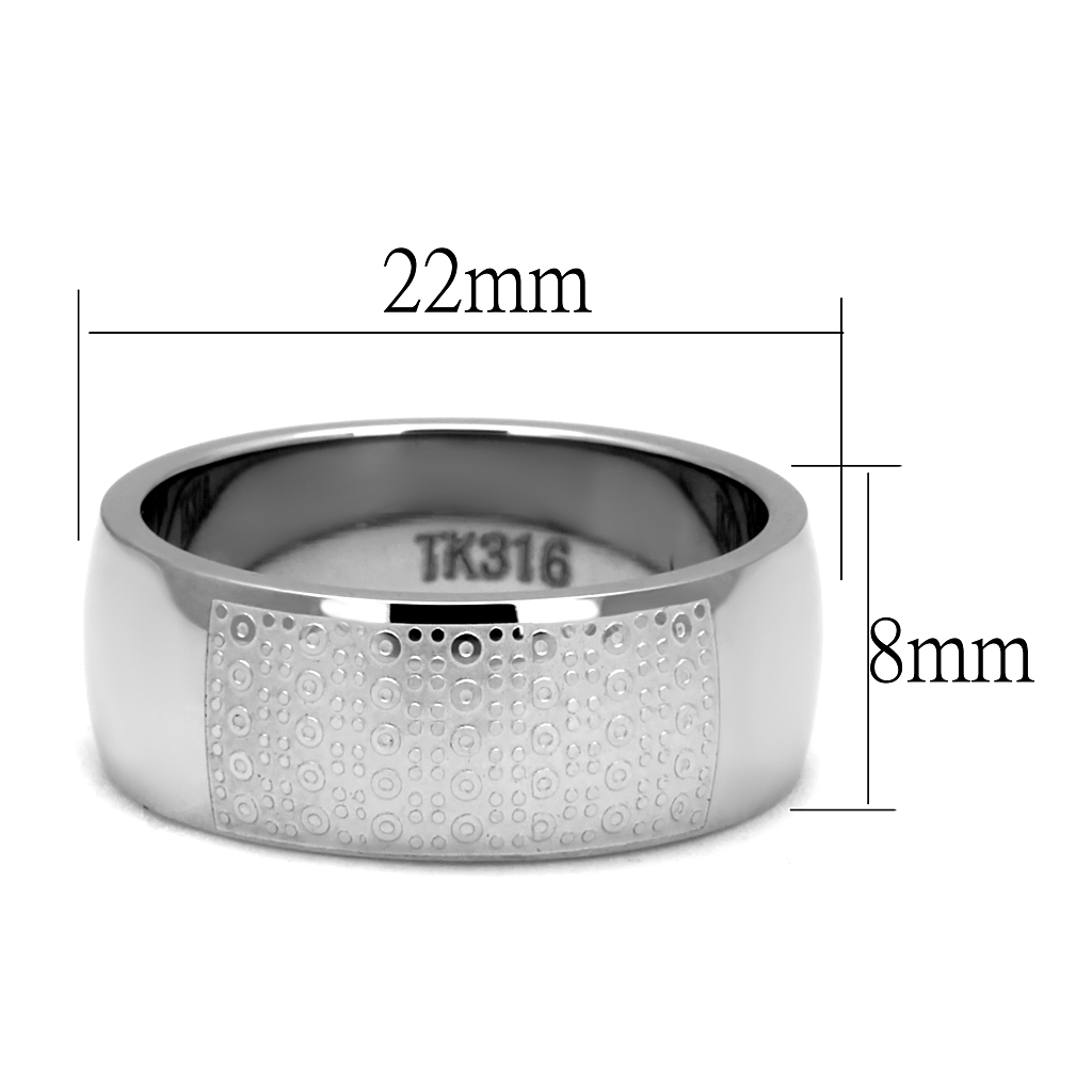 TK2945 - Stainless Steel Ring High polished (no plating) Men No Stone No Stone