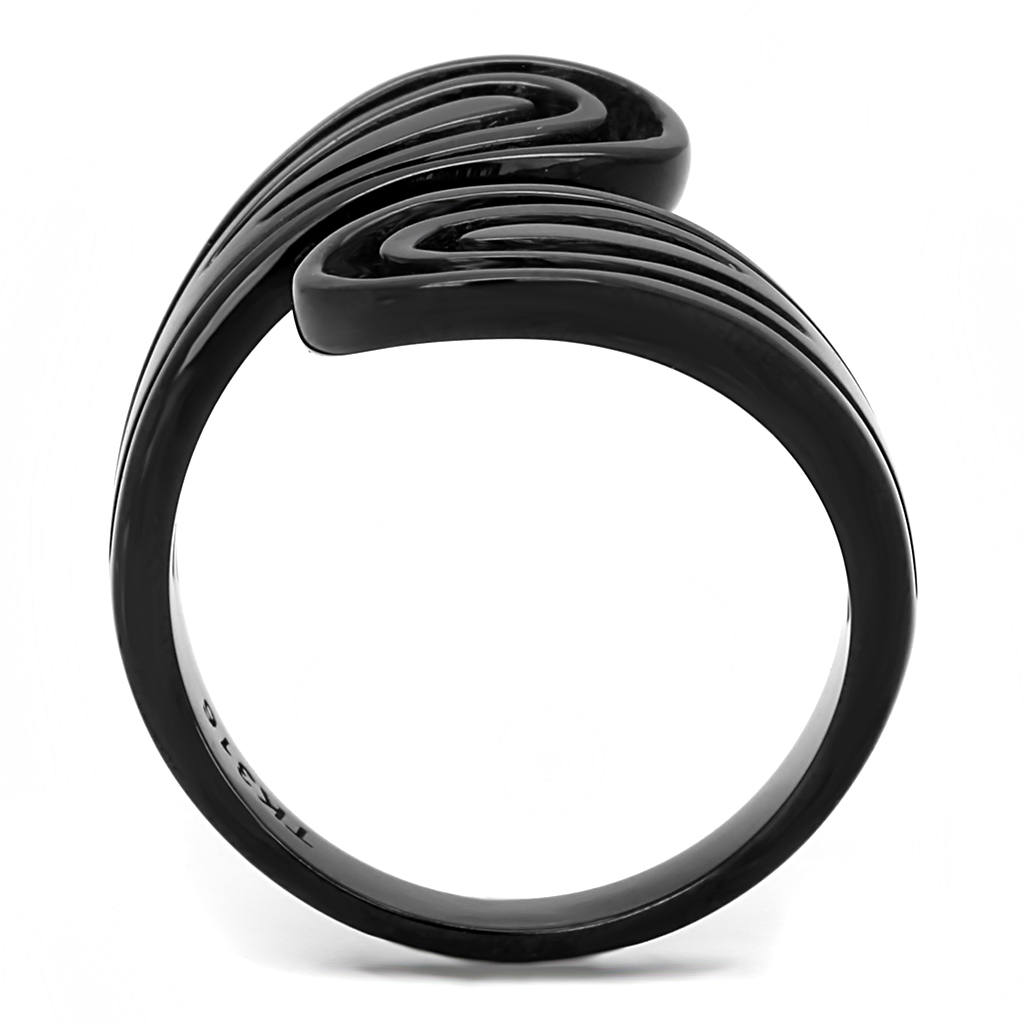 TK3059 - Stainless Steel Ring IP Black(Ion Plating) Women No Stone No Stone