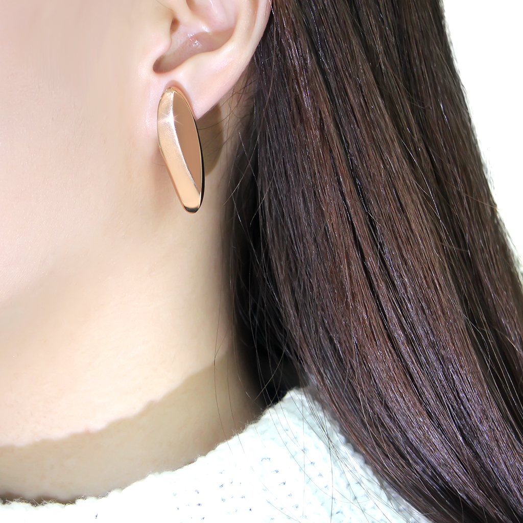 TK3154 - Stainless Steel Earrings IP Rose Gold(Ion Plating) Women No Stone No Stone