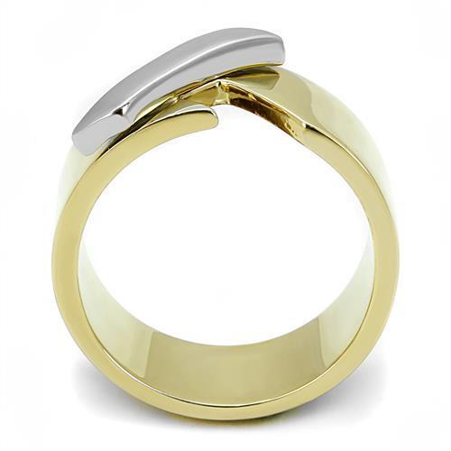 TK3184 - Stainless Steel Ring Two-Tone IP Gold (Ion Plating) Women No Stone No Stone