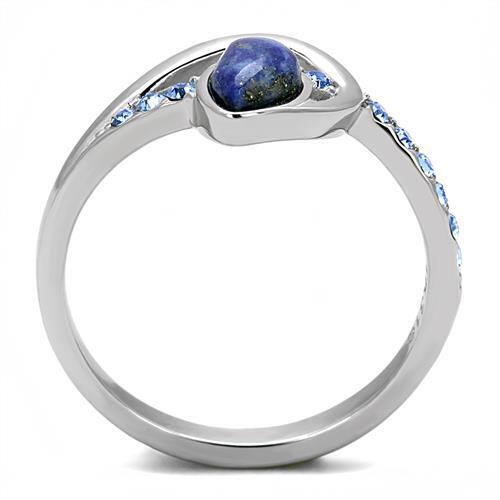 TK3210 - Stainless Steel Ring High polished (no plating) Women Semi-Precious Montana