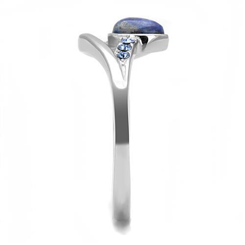 TK3210 - Stainless Steel Ring High polished (no plating) Women Semi-Precious Montana