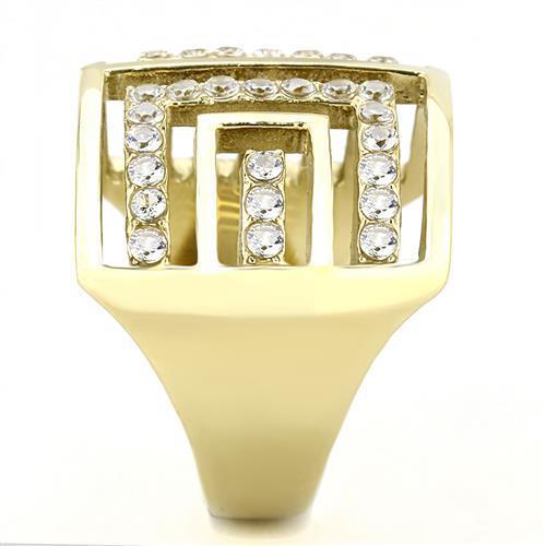 TK3238 - Stainless Steel Ring IP Gold(Ion Plating) Women AAA Grade CZ Clear