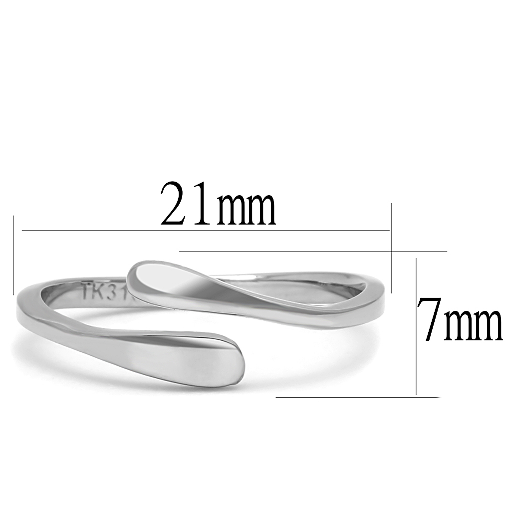 TK3261 - Stainless Steel Ring High polished (no plating) Women No Stone No Stone