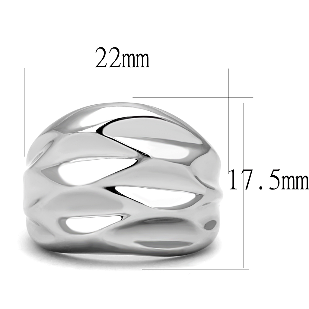 TK3262 - Stainless Steel Ring High polished (no plating) Women No Stone No Stone