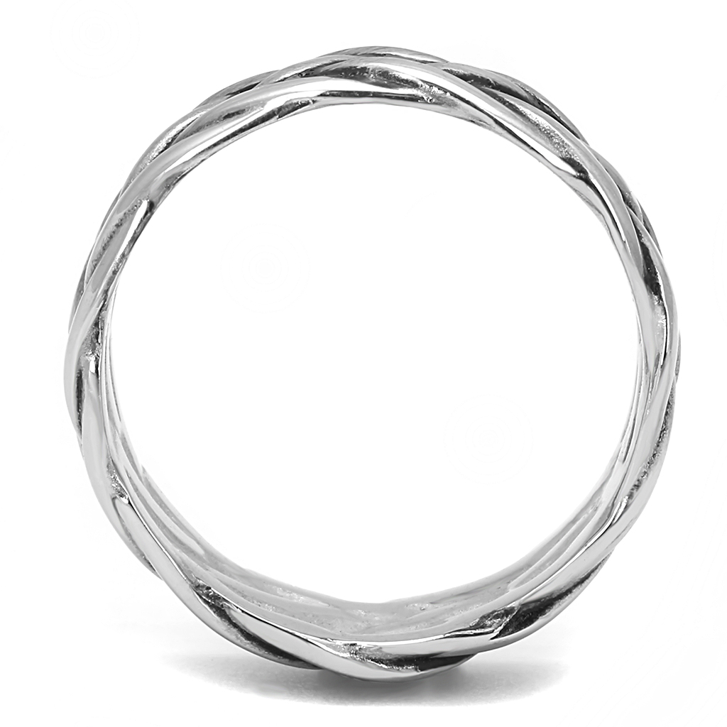 TK3280 - Stainless Steel Ring High polished (no plating) Men Epoxy Jet