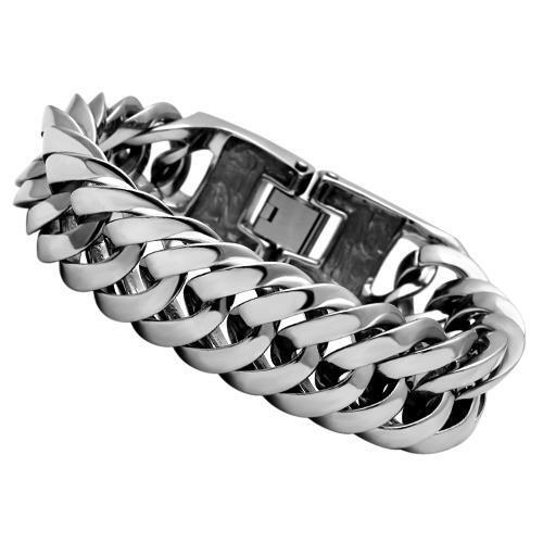 TK340 - Stainless Steel Bracelet High polished (no plating) Men No Stone No Stone