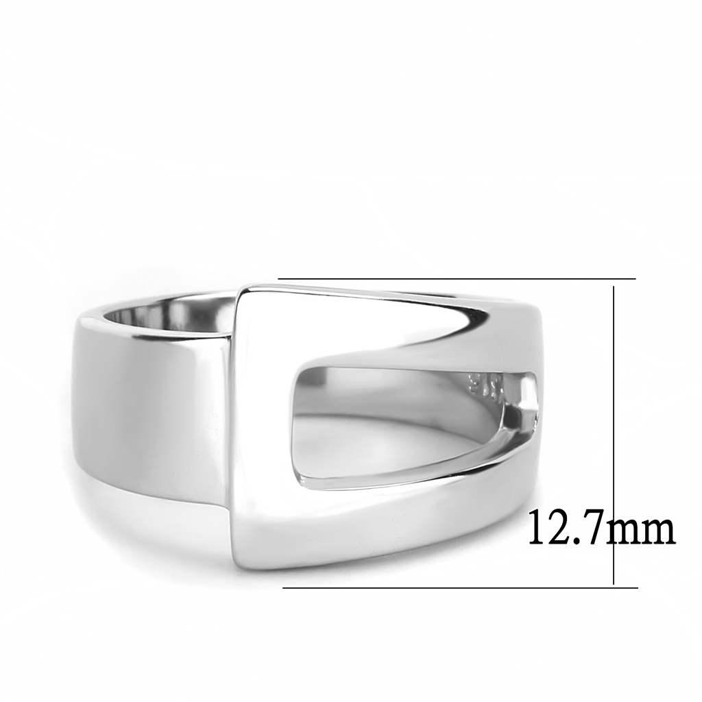 TK3438 - Stainless Steel Ring High polished (no plating) Women No Stone No Stone