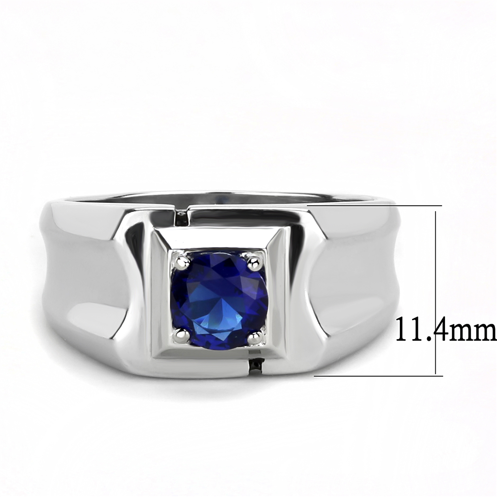 TK3459 - Stainless Steel Ring High polished (no plating) Men Synthetic Montana