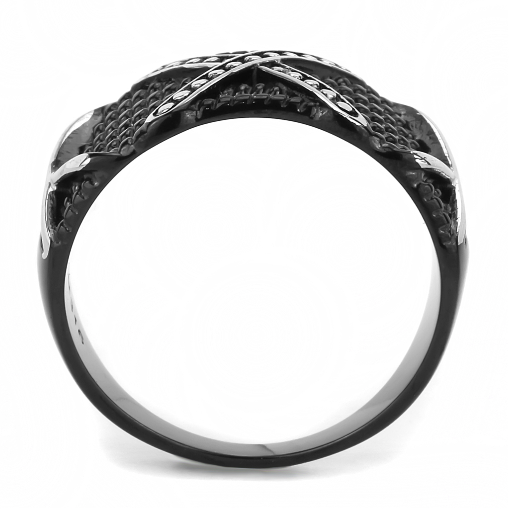 TK3468 - Stainless Steel Ring IP Black(Ion Plating) Men No Stone No Stone