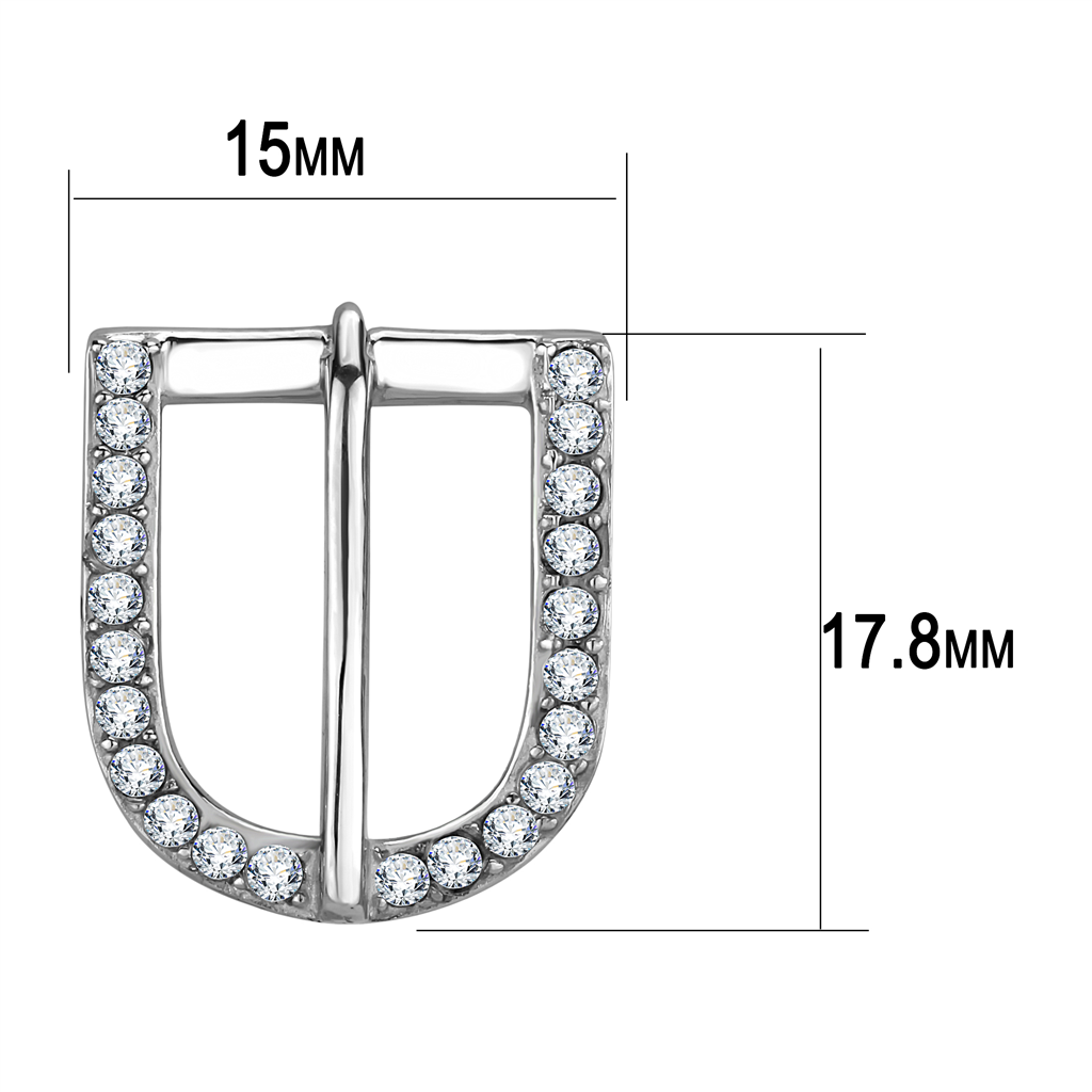 TK3489 - Stainless Steel Earrings High polished (no plating) Women Top Grade Crystal Clear