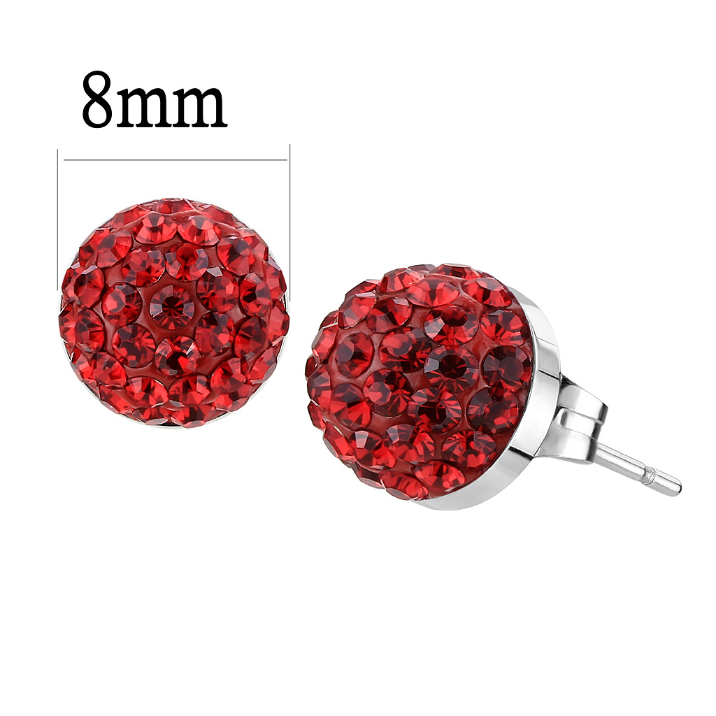 TK3547 - Stainless Steel Earrings High polished (no plating) Women Top Grade Crystal Siam