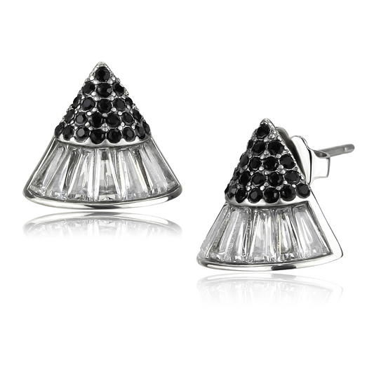 TK3613 - Stainless Steel Earrings No Plating Women AAA Grade CZ Clear