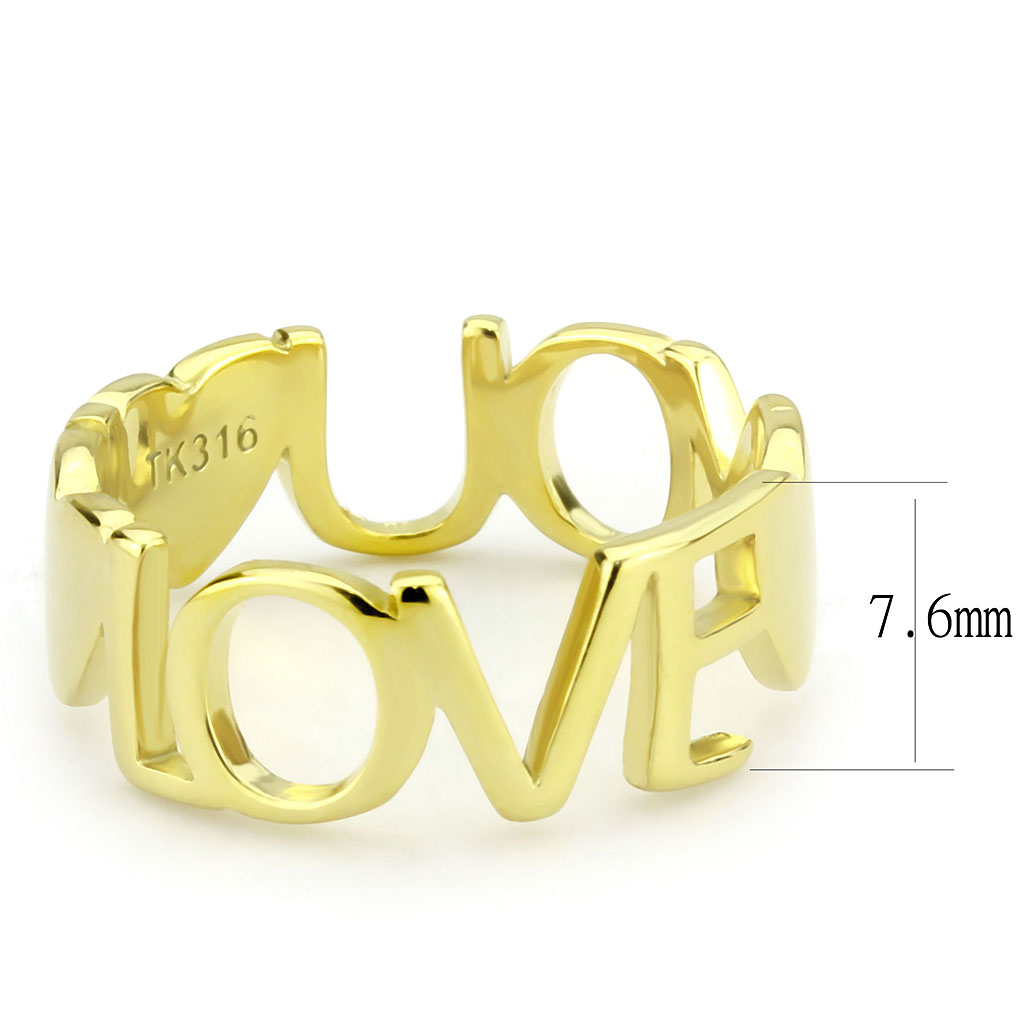 TK3637 - Stainless Steel Ring IP Gold(Ion Plating) Women No Stone No Stone