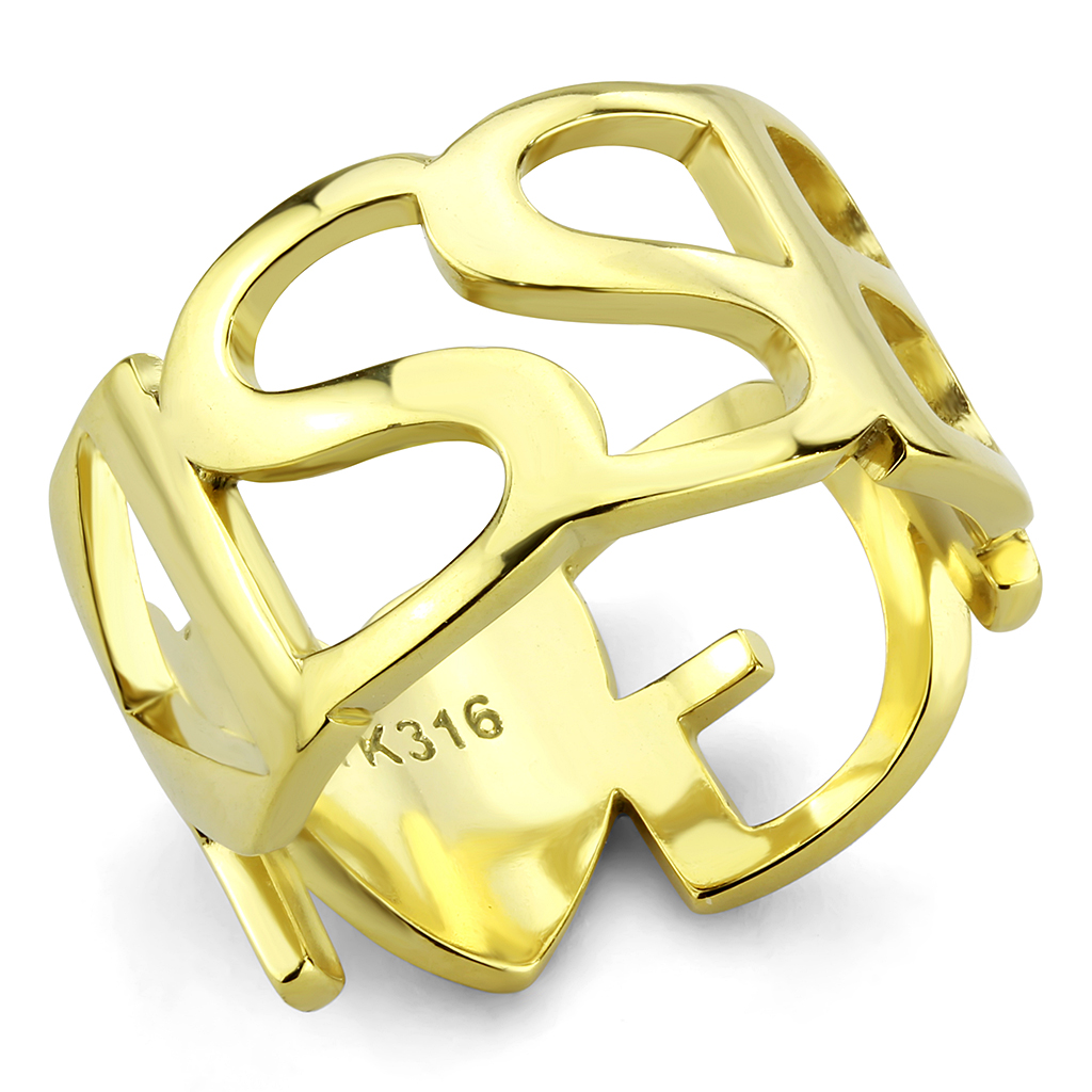 TK3640 - Stainless Steel Ring IP Gold(Ion Plating) Women No Stone No Stone