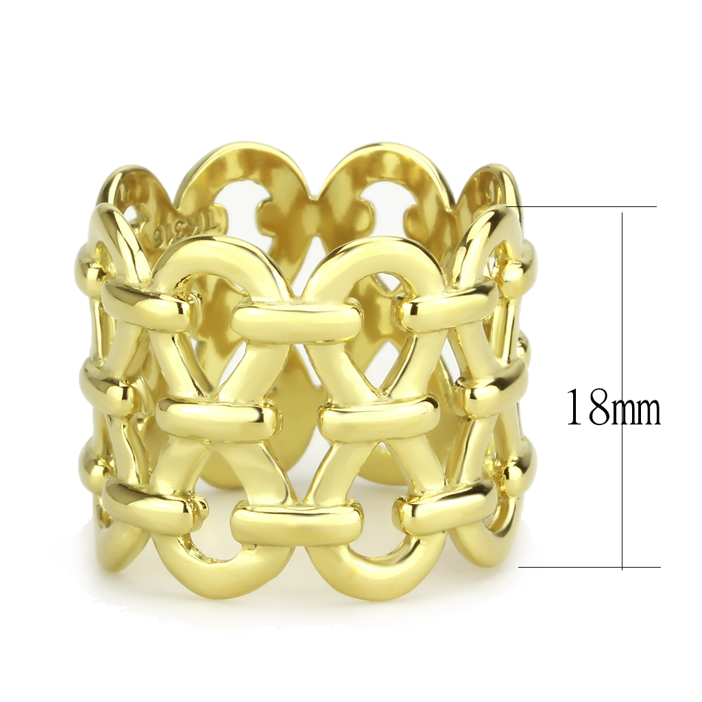 TK3716 - Stainless Steel Ring IP Gold(Ion Plating) Women No Stone No Stone