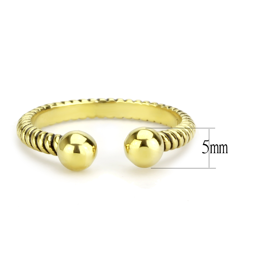 TK3719 - Stainless Steel Ring IP Gold(Ion Plating) Women No Stone No Stone