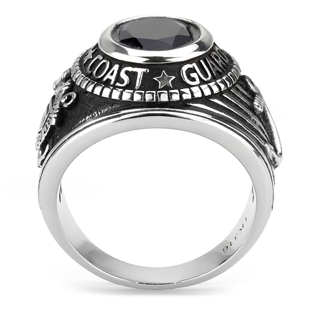 TK3727 - Stainless Steel Ring High polished (no plating) Men Synthetic Montana