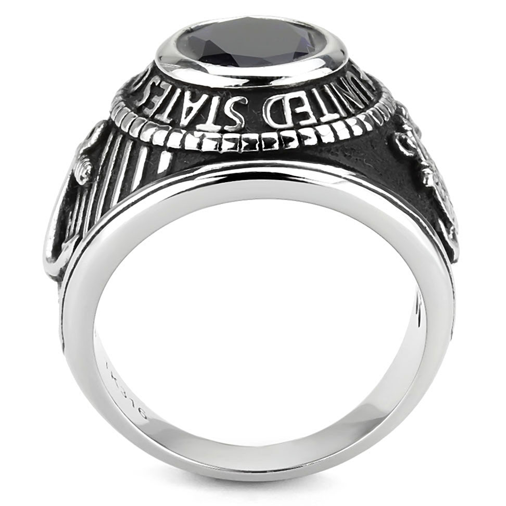 TK3727 - Stainless Steel Ring High polished (no plating) Men Synthetic Montana