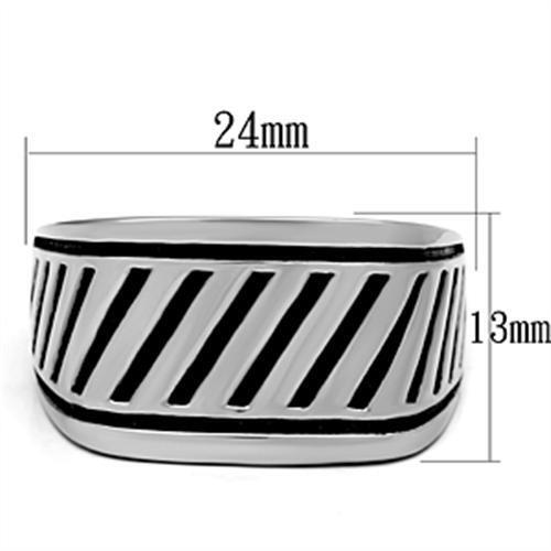 TK380 - Stainless Steel Ring High polished (no plating) Men No Stone No Stone