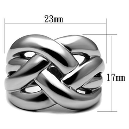 TK396 - Stainless Steel Ring High polished (no plating) Women No Stone No Stone