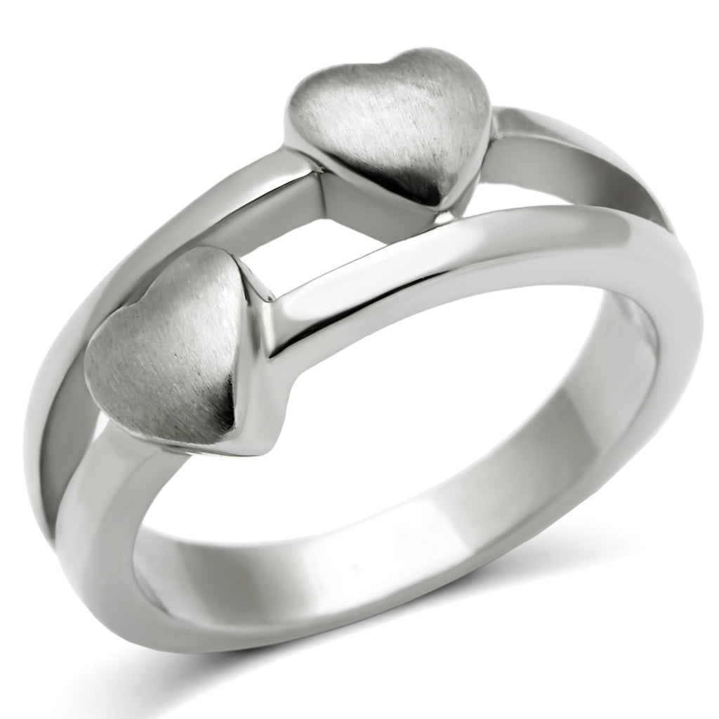 TK398 - Stainless Steel Ring High polished (no plating) Women No Stone No Stone