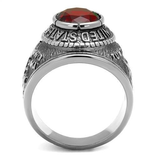 TK414703 - Stainless Steel Ring High polished (no plating) Men Synthetic Siam