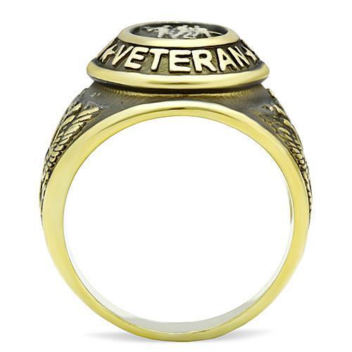 TK414704G - Stainless Steel Ring IP Gold(Ion Plating) Men Epoxy Jet