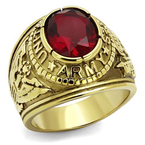 TK414706G - Stainless Steel Ring IP Gold(Ion Plating) Men Synthetic Siam