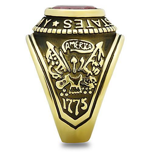 TK414706G - Stainless Steel Ring IP Gold(Ion Plating) Men Synthetic Siam