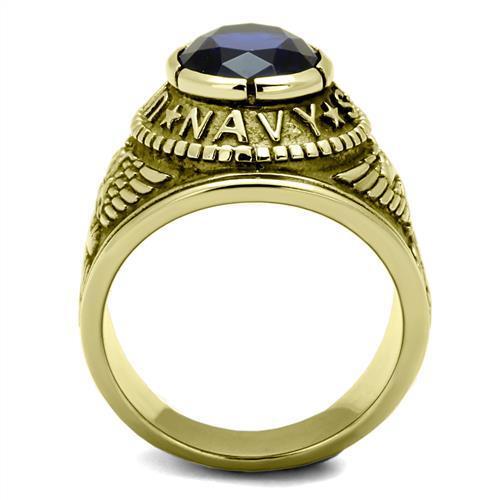 TK414707G - Stainless Steel Ring IP Gold(Ion Plating) Men Synthetic Montana