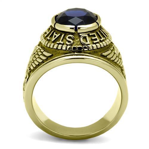 TK414707G - Stainless Steel Ring IP Gold(Ion Plating) Men Synthetic Montana