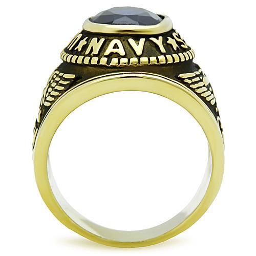 TK414707G - Stainless Steel Ring IP Gold(Ion Plating) Men Synthetic Montana