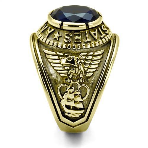 TK414707G - Stainless Steel Ring IP Gold(Ion Plating) Men Synthetic Montana