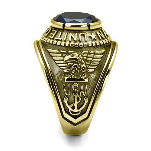 TK414707G - Stainless Steel Ring IP Gold(Ion Plating) Men Synthetic Montana