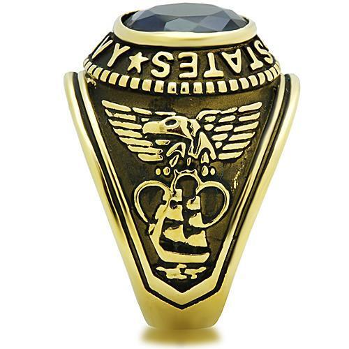 TK414707G - Stainless Steel Ring IP Gold(Ion Plating) Men Synthetic Montana