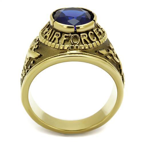 TK414708G - Stainless Steel Ring IP Gold(Ion Plating) Men Synthetic Montana