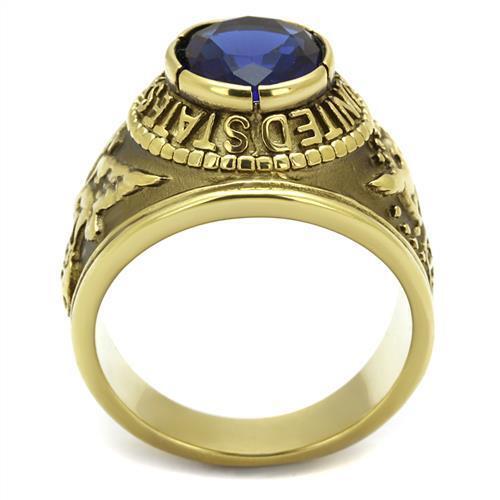 TK414708G - Stainless Steel Ring IP Gold(Ion Plating) Men Synthetic Montana