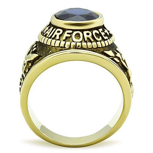 TK414708G - Stainless Steel Ring IP Gold(Ion Plating) Men Synthetic Montana