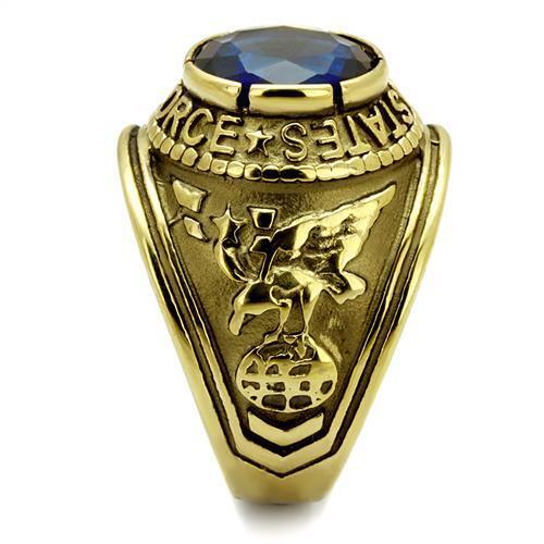 TK414708G - Stainless Steel Ring IP Gold(Ion Plating) Men Synthetic Montana