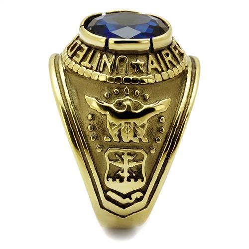 TK414708G - Stainless Steel Ring IP Gold(Ion Plating) Men Synthetic Montana