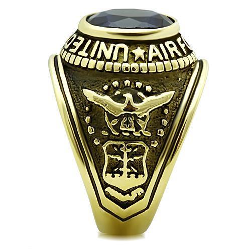 TK414708G - Stainless Steel Ring IP Gold(Ion Plating) Men Synthetic Montana