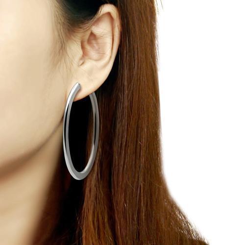 TK423 - Stainless Steel Earrings High polished (no plating) Women No Stone No Stone